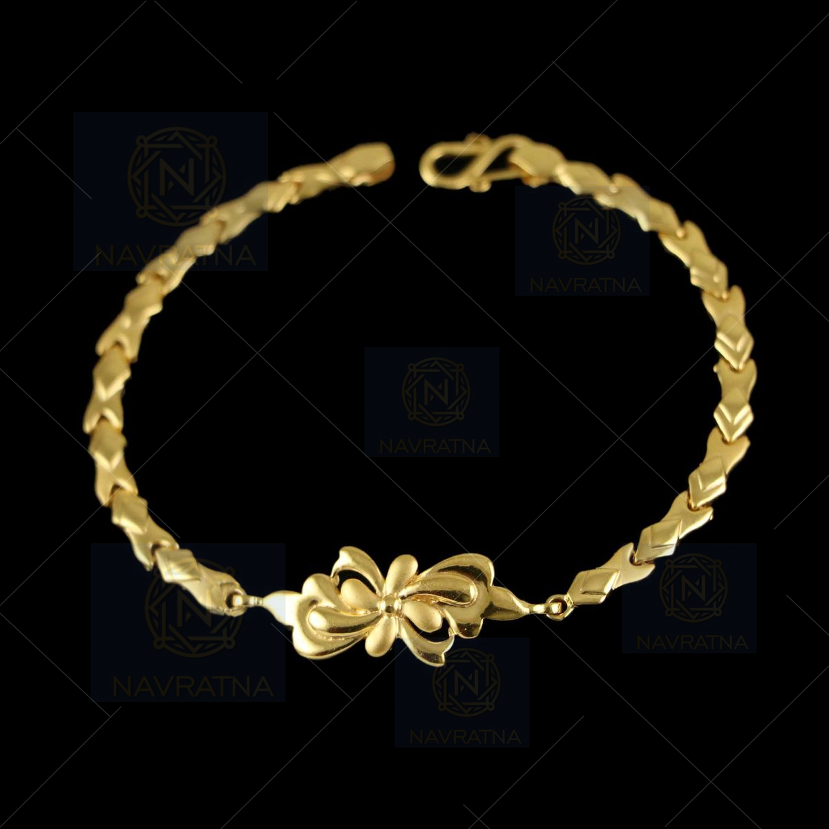 19Th Century Natural Pearl Floral Pattern 18 Karat Rose Gold Bangle Bracelet  | Chairish