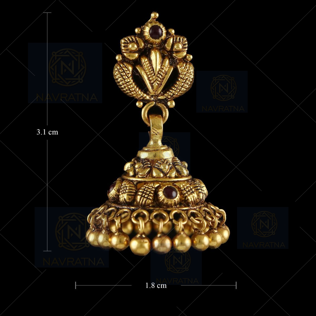 22 kt gold antique jimikki