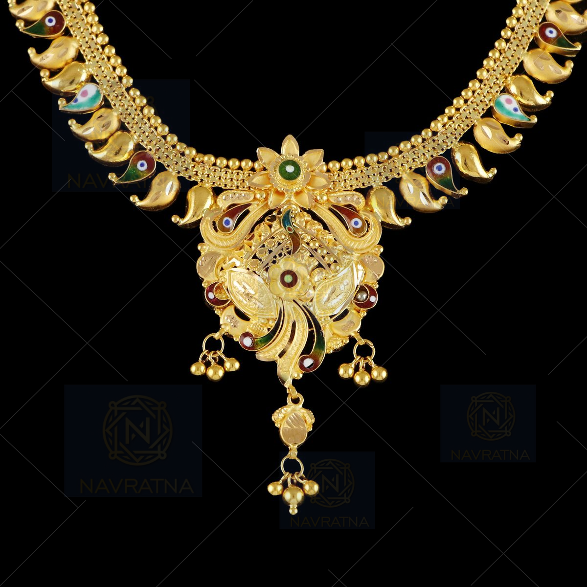 Gold half online necklace designs