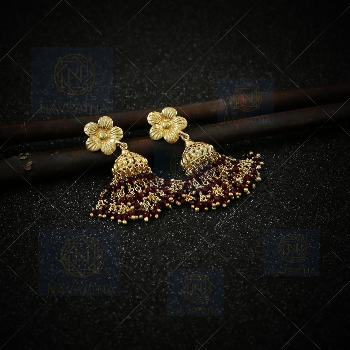 Buy Gold Plated Jhumka Chandbali Earrings by Just Shradha's Online at Aza  Fashions.