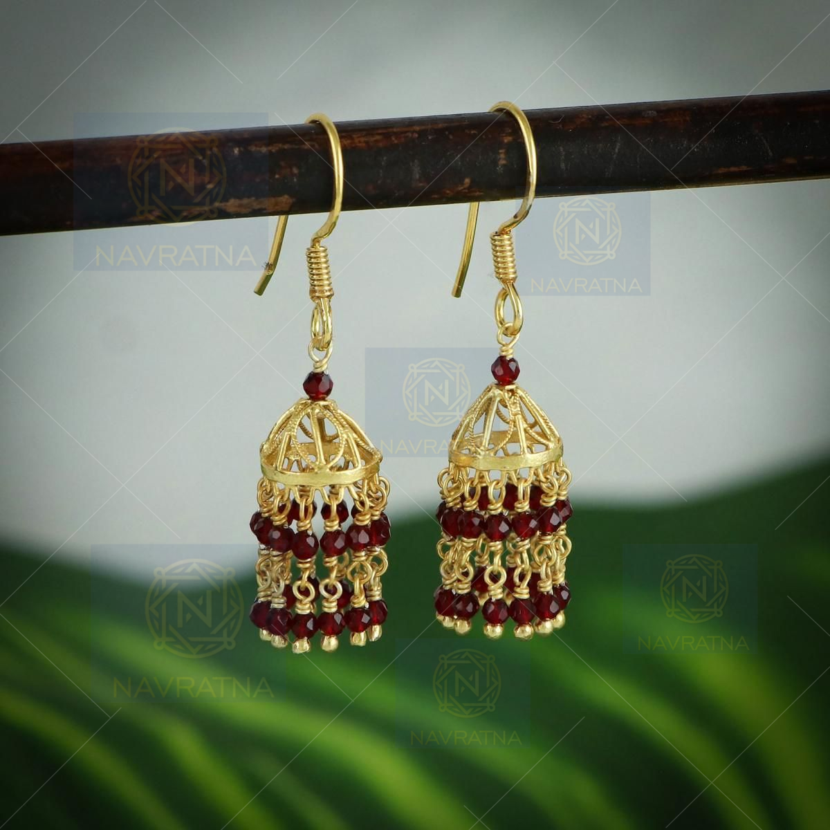 Floral Design White Gold Plated Jhumka Earrings – Kalash Cards